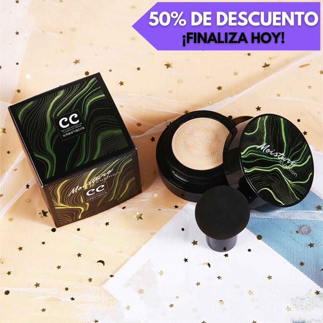 CC CREAM - Maquillaje con pincel esponja con cabeza de seta